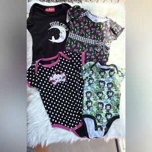Spooky Baby Onesie bundle with Moon and Cartoon Prints